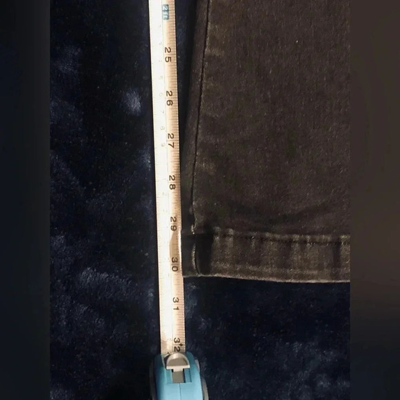 Women’s High-Rise Bell-Bottom Black Denim Jeans Flare Wide Leg & Belt-Med - Picture 12 of 13